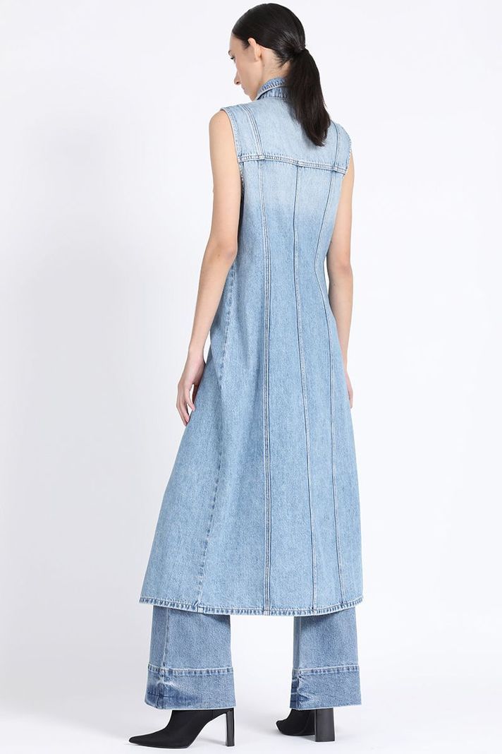 Chaqueta Midi Denim Azul Liola-4