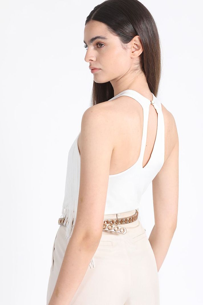 Top Halter Flecos Crudo Liola-4