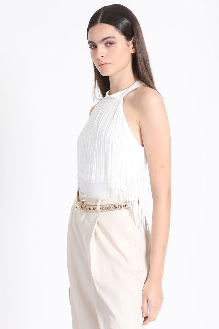 Top Halter Flecos Crudo Liola-5
