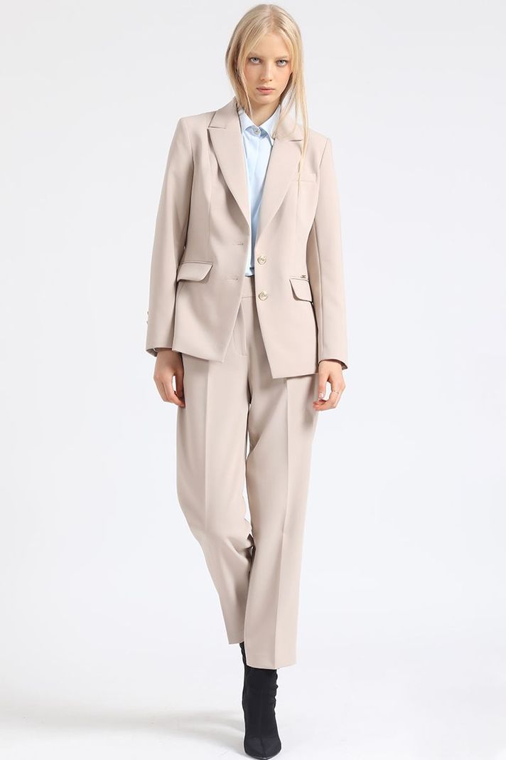 Blazer Basico Entallado, Beige Liola-1