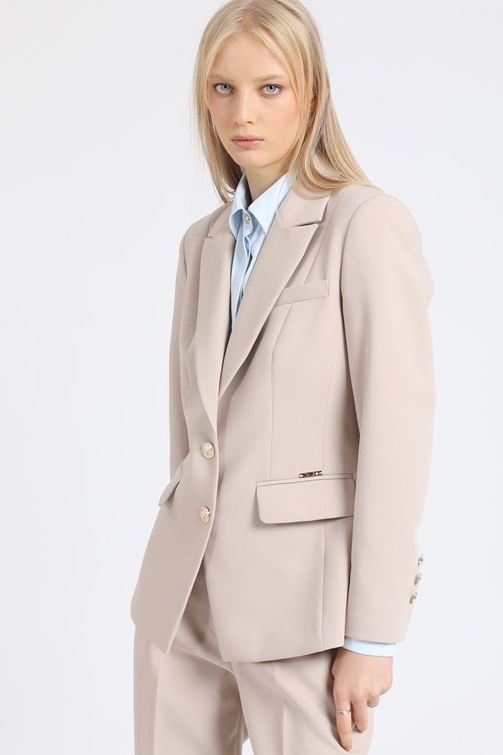 Blazer Basico Entallado, Beige Liola-2