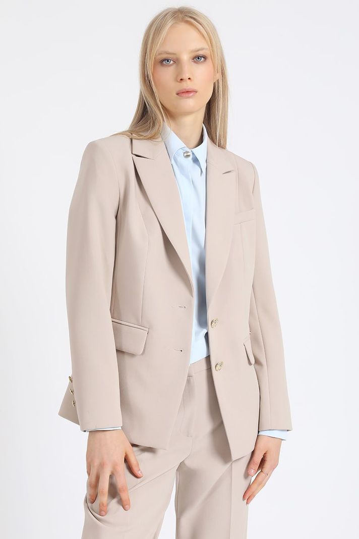 Blazer Basico Entallado, Beige Liola-3