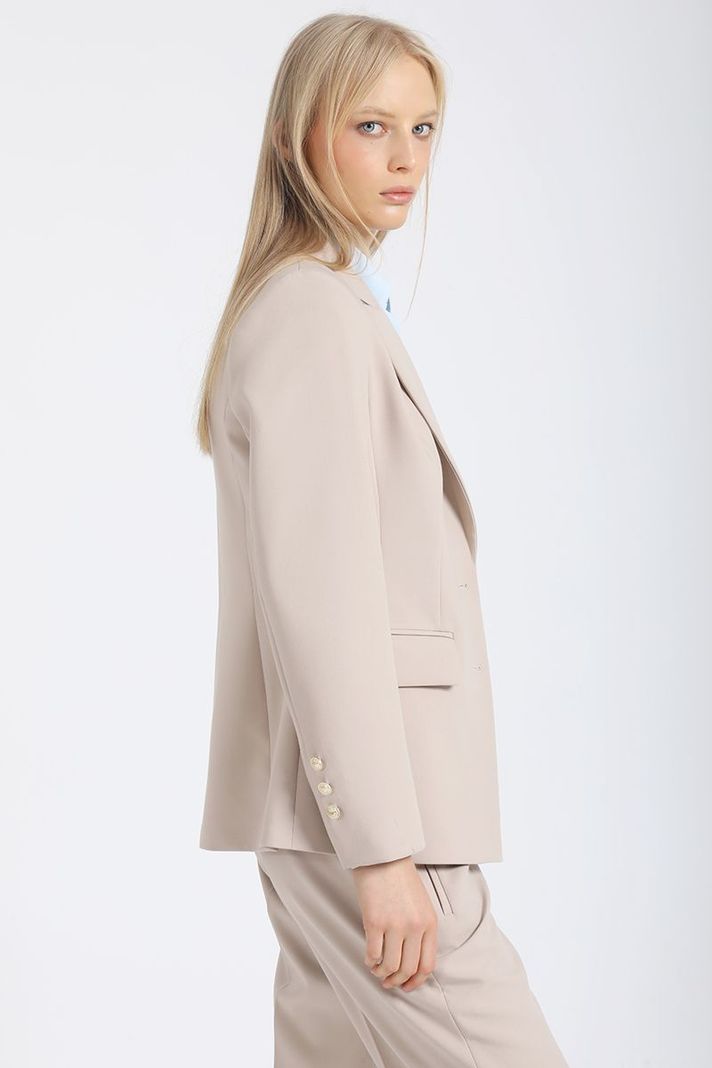 Blazer Basico Entallado, Beige Liola-4