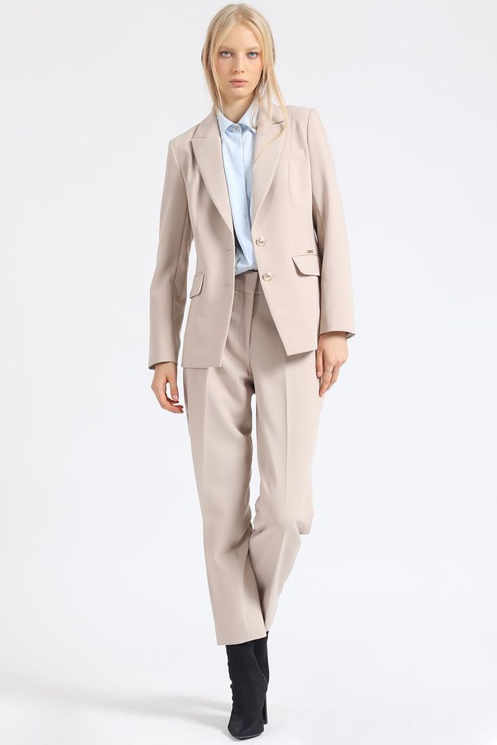 Blazer Basico Entallado, Beige Liola-5