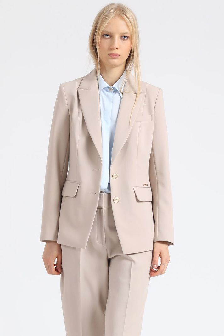 Blazer Basico Entallado, Beige Liola-6