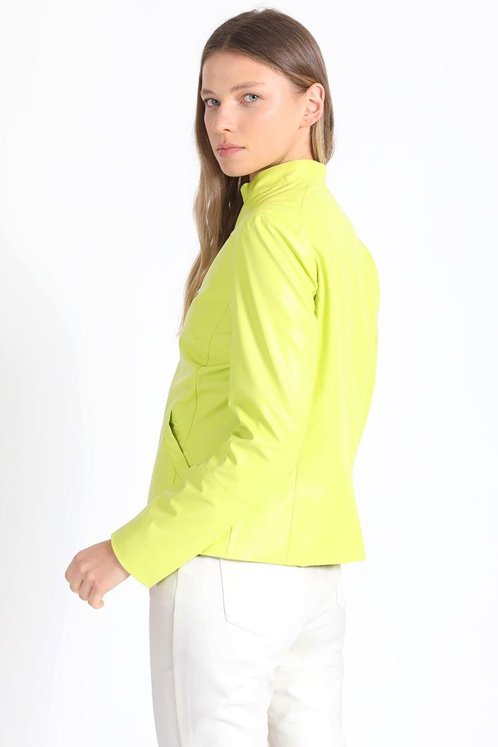 Chaqueta Efecto Cuero, Pistacho Liola-4