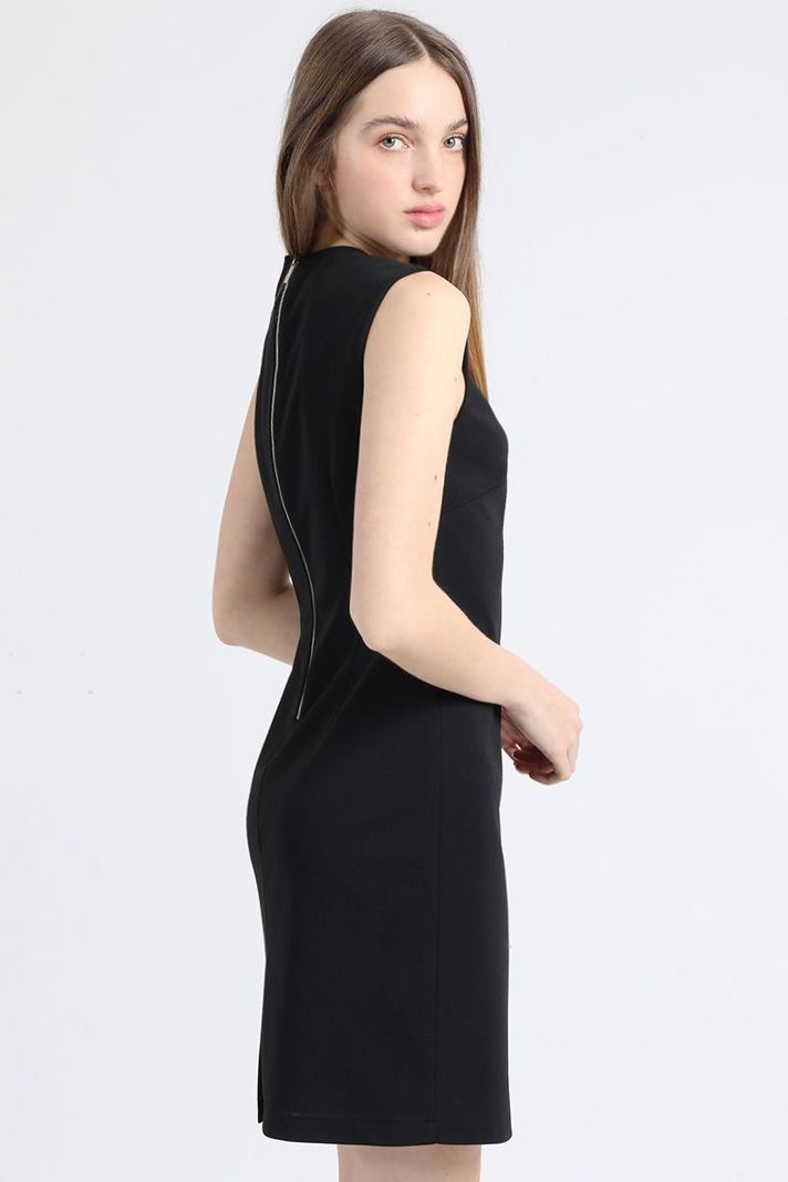 Vestido Asimetrico, Aplicación Argolla, Negro Liola-4