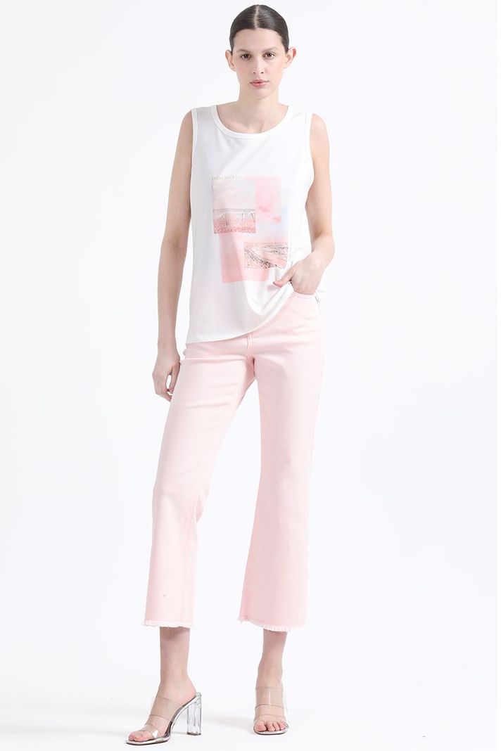 Polera Estampado Rosa, Crudo Liola-1