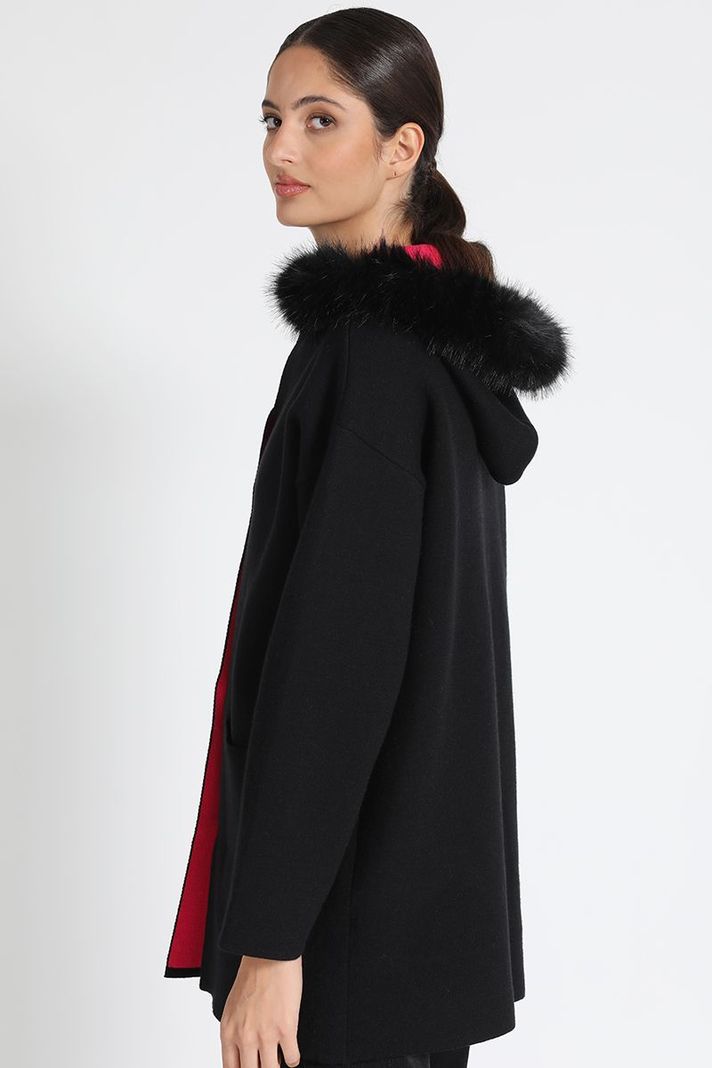Chaquetón Tejido Negro Liola-2