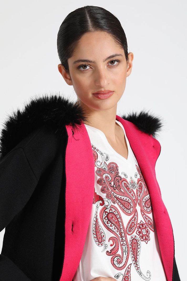 Chaquetón Tejido Negro Liola-4