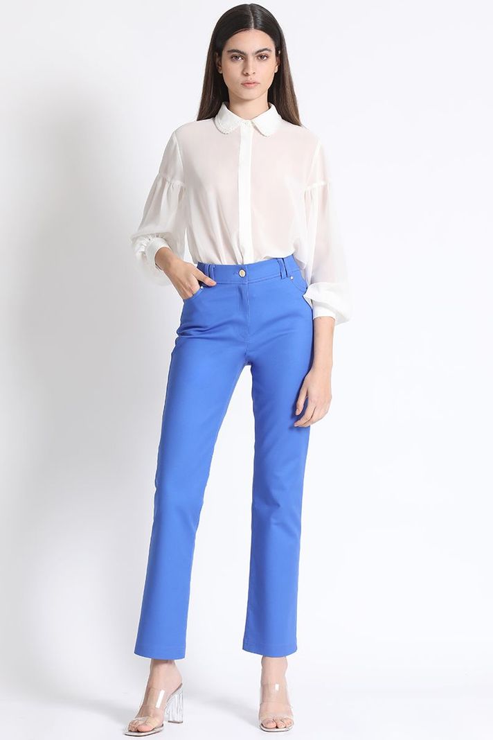 Pantalon Recto Gabardina Falla Oceano Liola-0