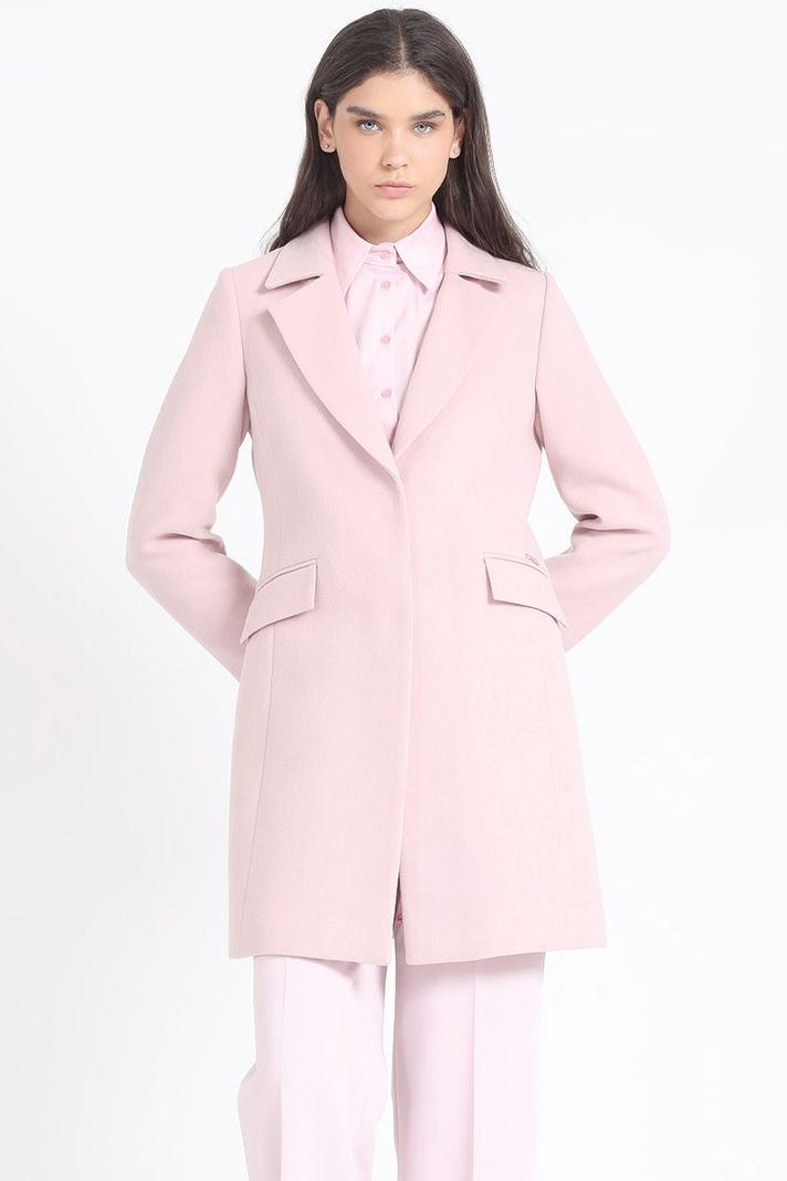 Abrigo Basico Forro Estampado, Muflon Rosa Liola-2