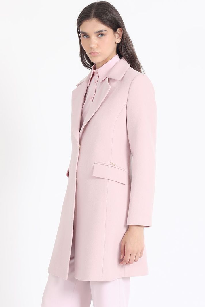 Abrigo Basico Forro Estampado, Muflon Rosa Liola-4