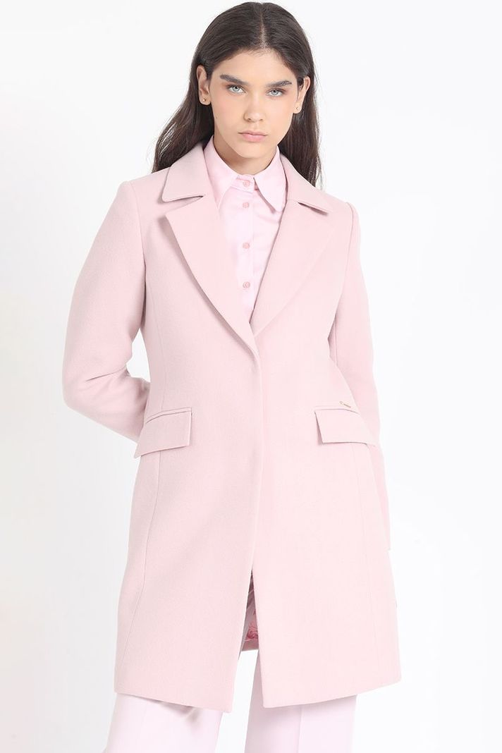 Abrigo Basico Forro Estampado, Muflon Rosa Liola-6
