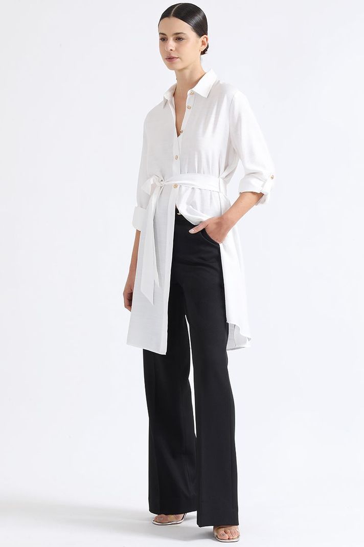 Camisa Larga Con Aplicación, Crudo Liola-3