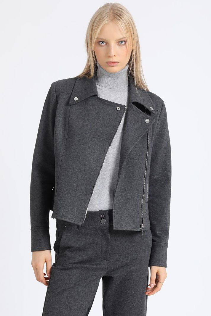 Chaqueta Biker, Gris Liola-0