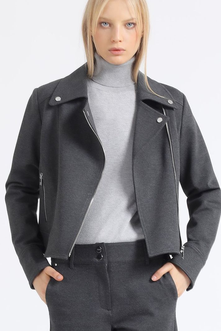 Chaqueta Biker, Gris Liola-4