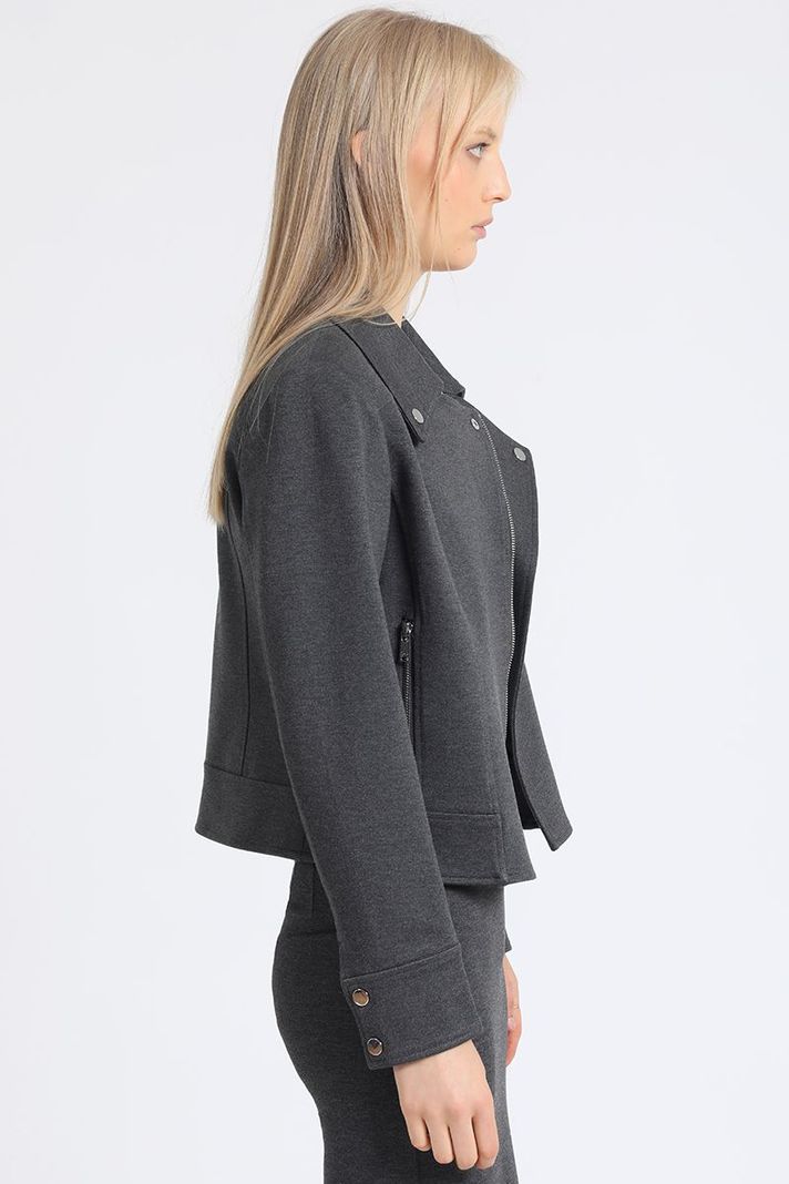 Chaqueta Biker, Gris Liola-5