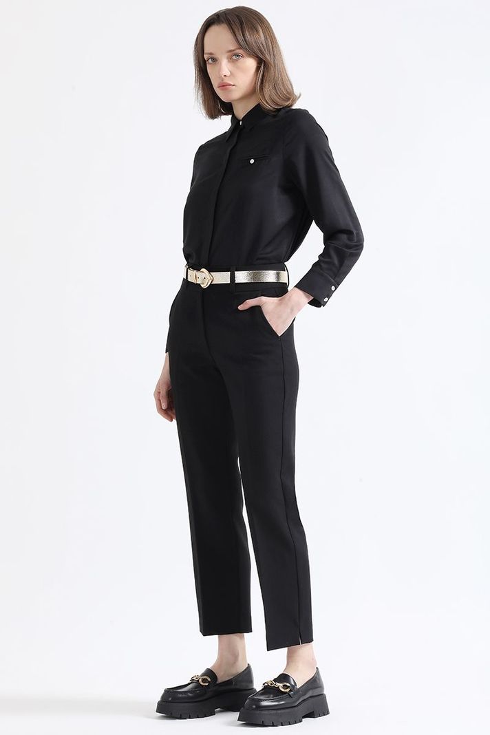 Camisa Boton Joya, Negro Liola-1