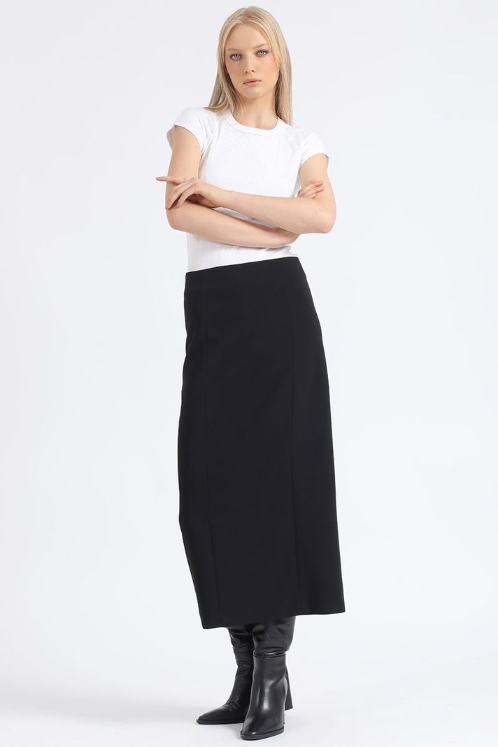 Falda Tubo Midi, Negro Liola-2
