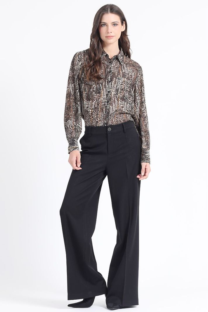 Blusa Estampado Animal Print, Café Liola-1