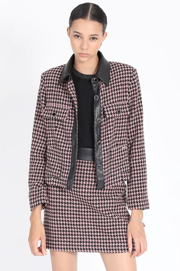 Chaqueta Cropped Boton Joya, Pied De Paule,Negro Liola-0