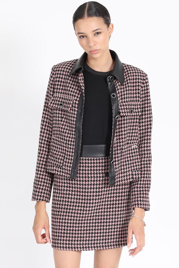 Chaqueta Cropped Boton Joya, Pied De Paule,Negro Liola-3