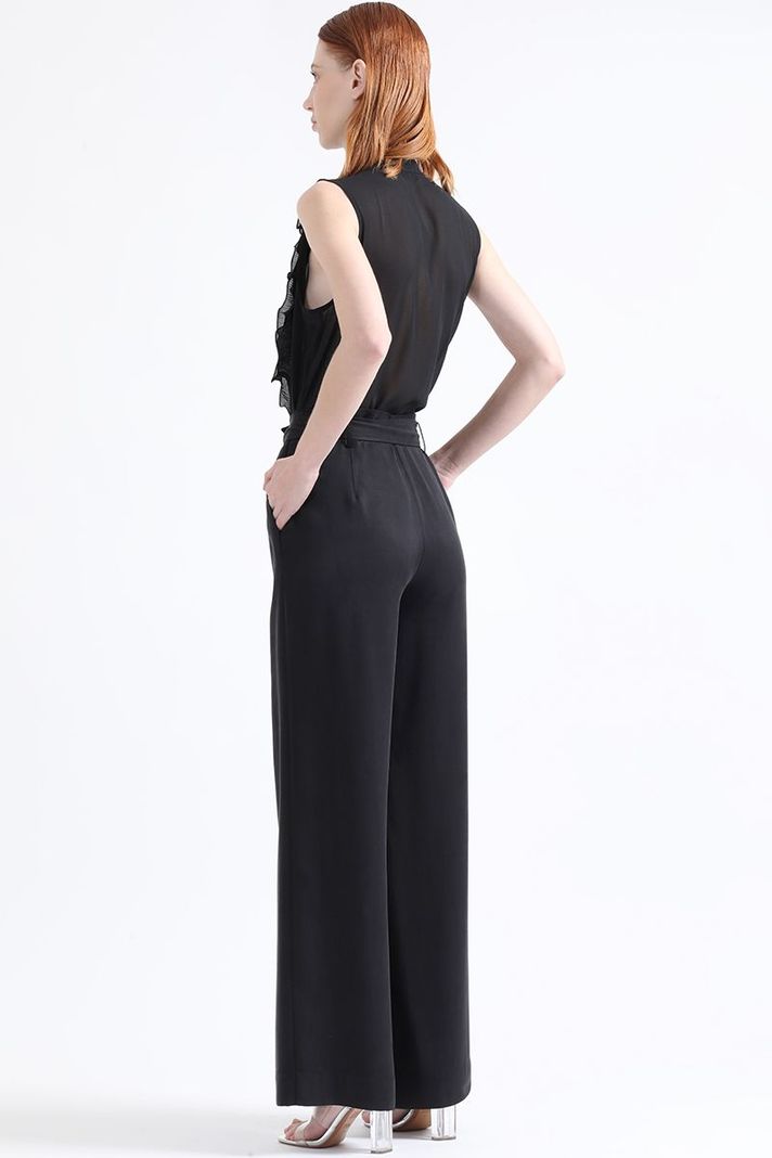 Pantalon Ancho Tiro Alto, Negro Liola-3