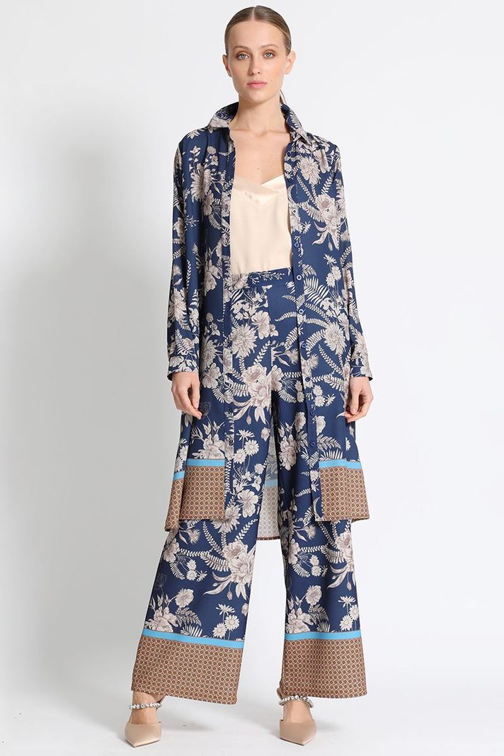 Tapado Estampado Azul Liola-1