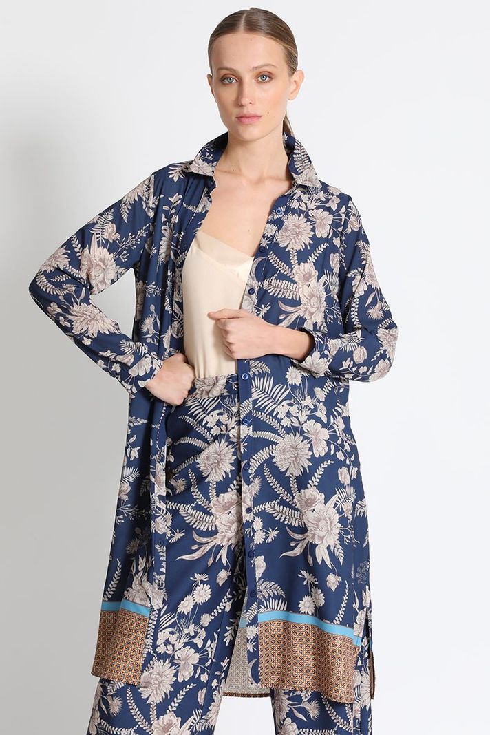 Tapado Estampado Azul Liola-2