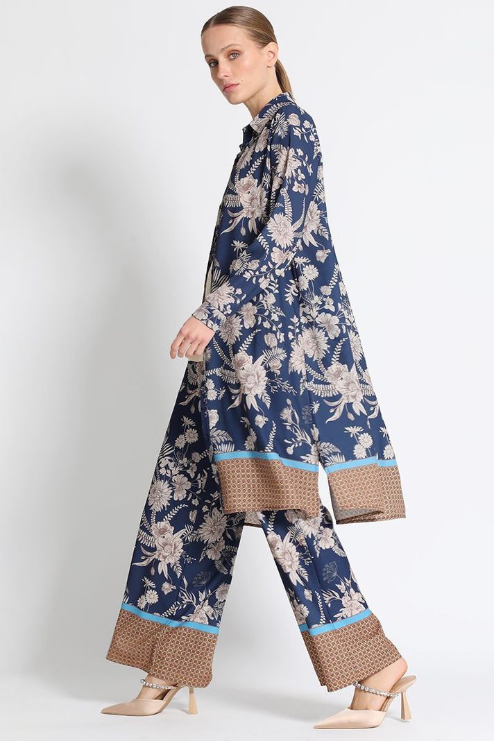 Tapado Estampado Azul Liola-3