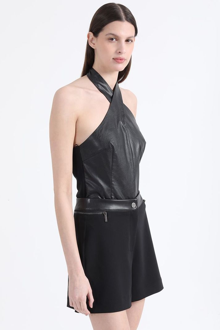 Top Halter Cruzado, Negro Liola-3
