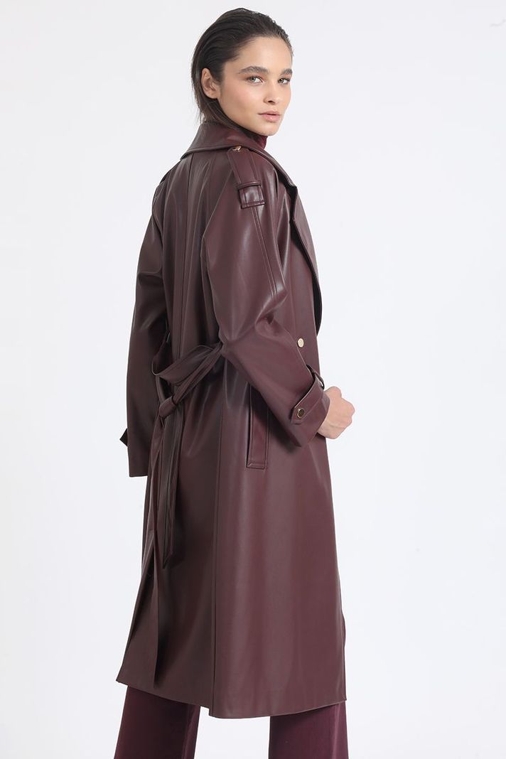 Trench Efecto Cuero, Burdeo Liola-4