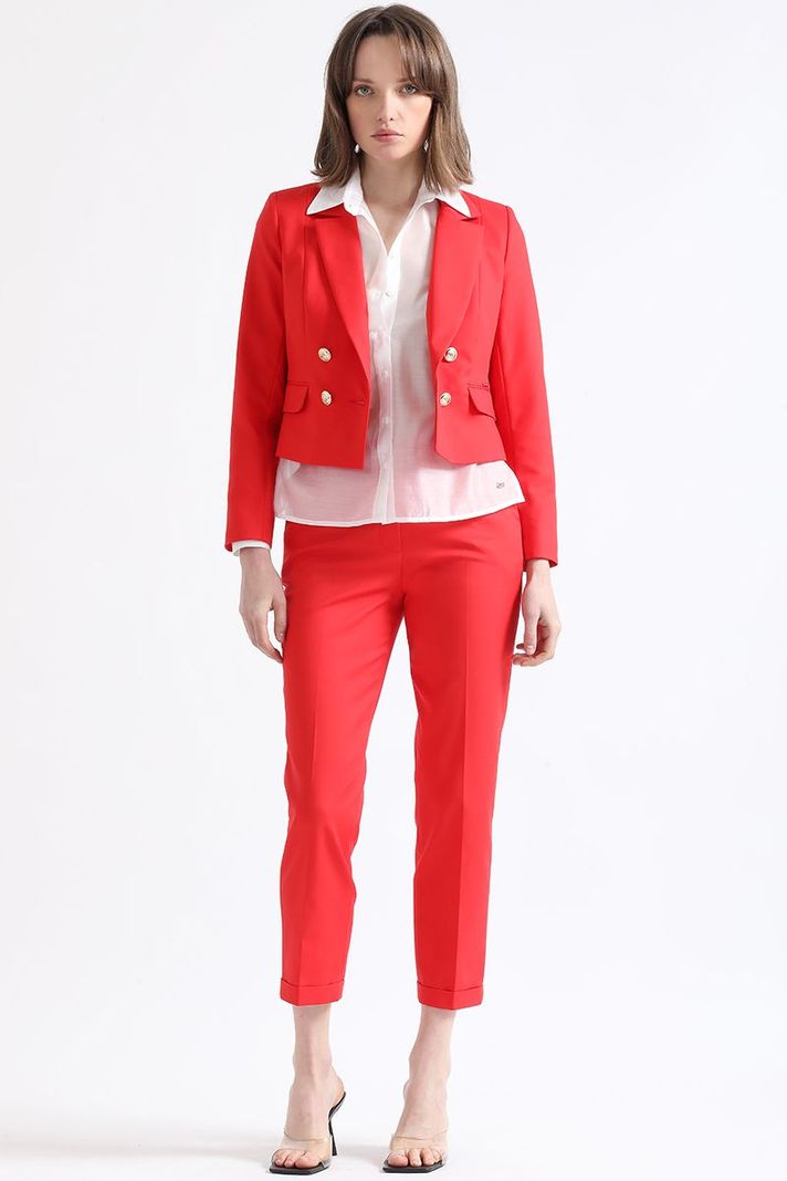Blazer Cropped, Rojo Liola-2
