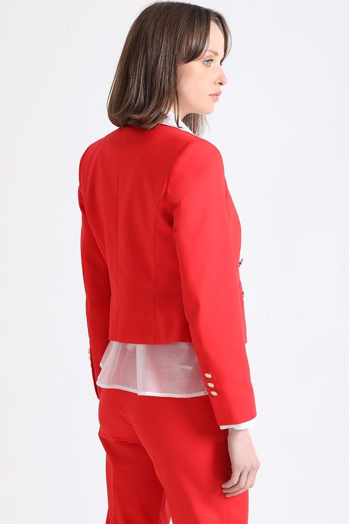 Blazer Cropped, Rojo Liola-3