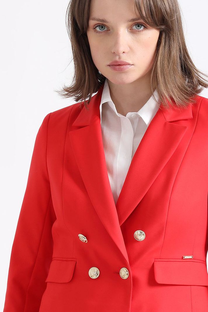 Blazer Cropped, Rojo Liola-4