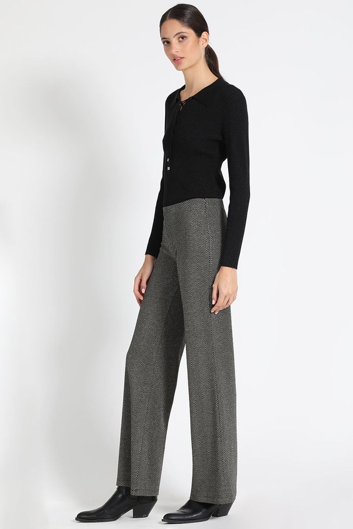 Pantalón Sastre Fantasia Gris Liola-1