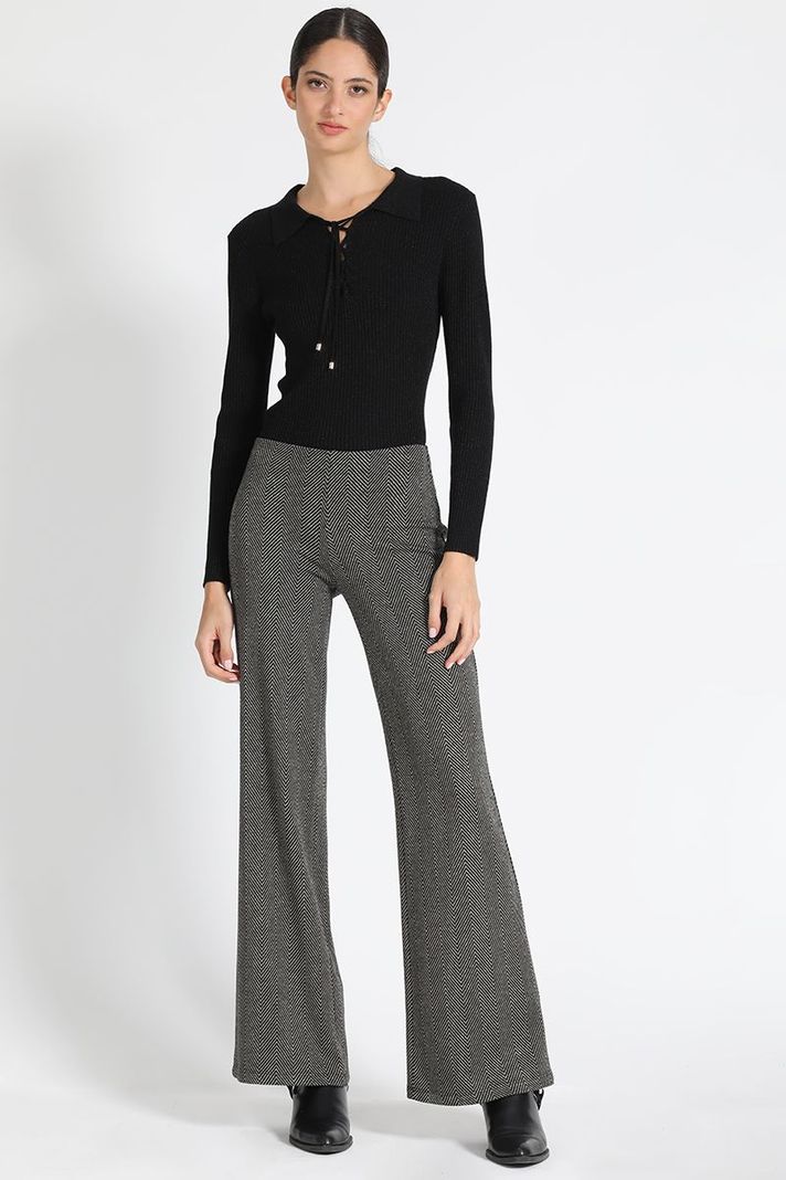 Pantalón Sastre Fantasia Gris Liola-4