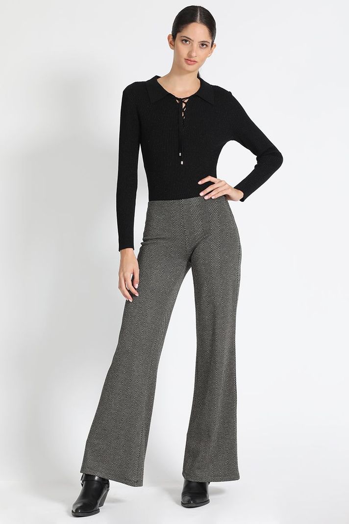 Pantalón Sastre Fantasia Gris Liola-5