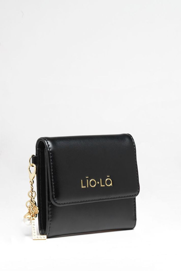 Billetera Pequeña, Efecto Cuero, Negro Liola-1