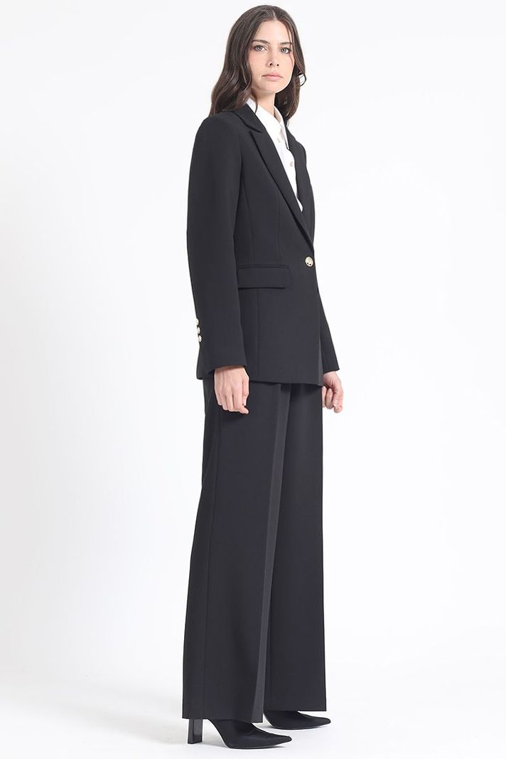 Blazer Entallado Clasico, Negro Liola-1