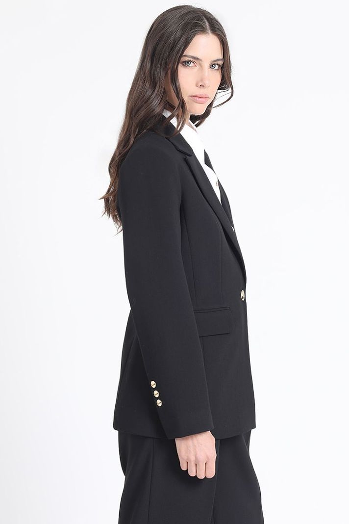 Blazer Entallado Clasico, Negro Liola-2