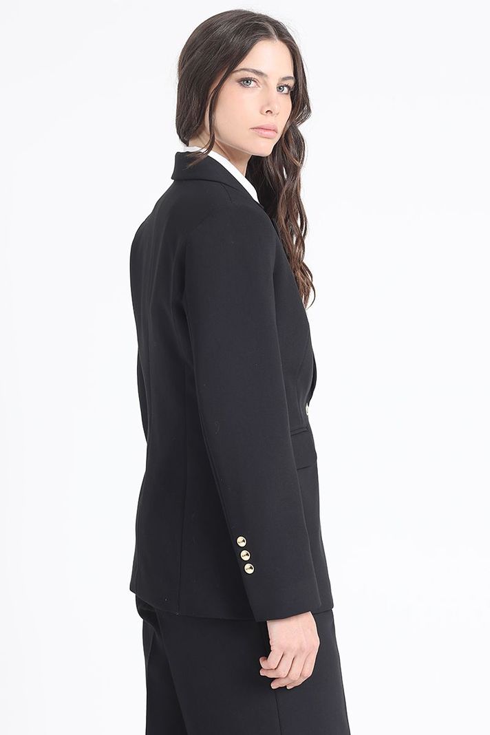 Blazer Entallado Clasico, Negro Liola-3