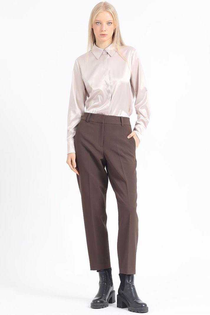 Blusa Basica Satin, Beige Liola-1