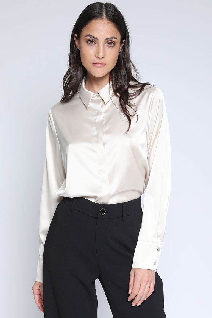 Camisa Satinada Beige Liola