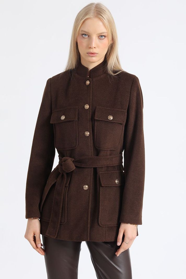 Chaqueton Cargo, Muflon Melange, Chocolate Liola-0