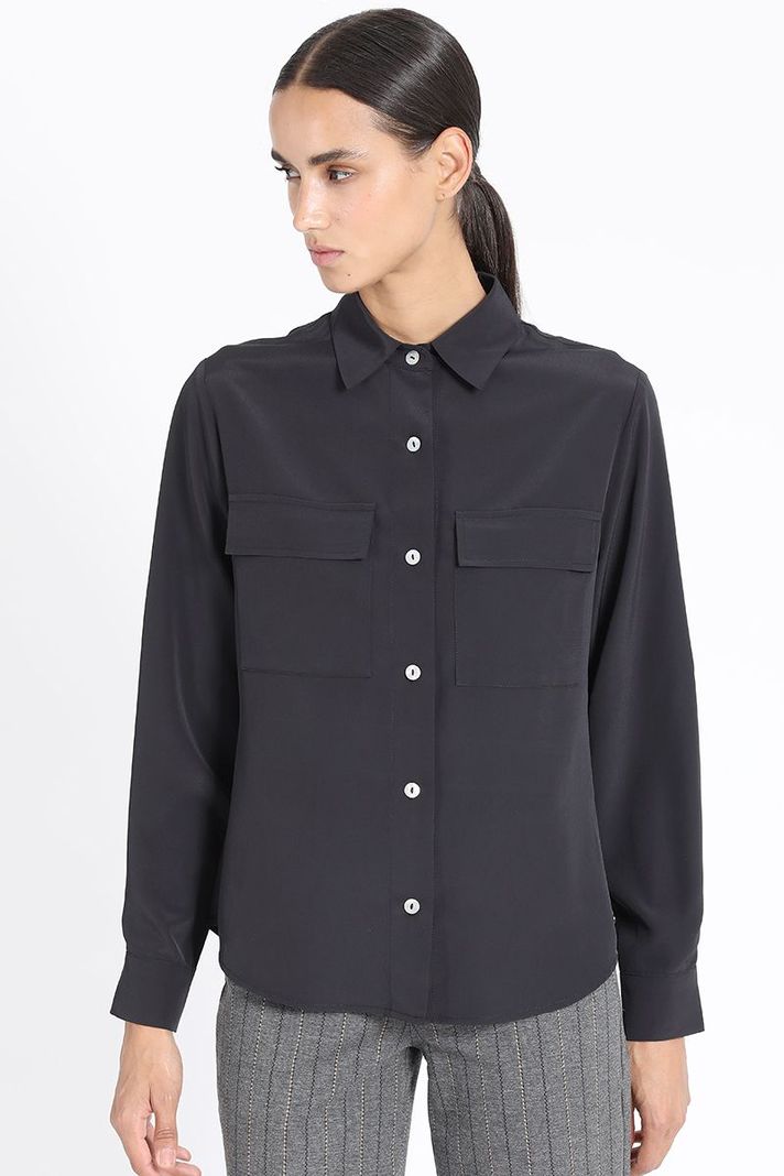 Blusa Bolsillos Cargo, Negro Liola-3