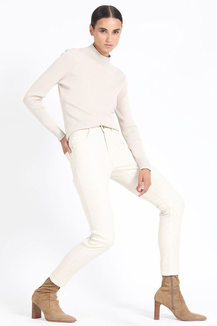 Pantalon  Skinny Tiro Medio, Masilla Liola-0