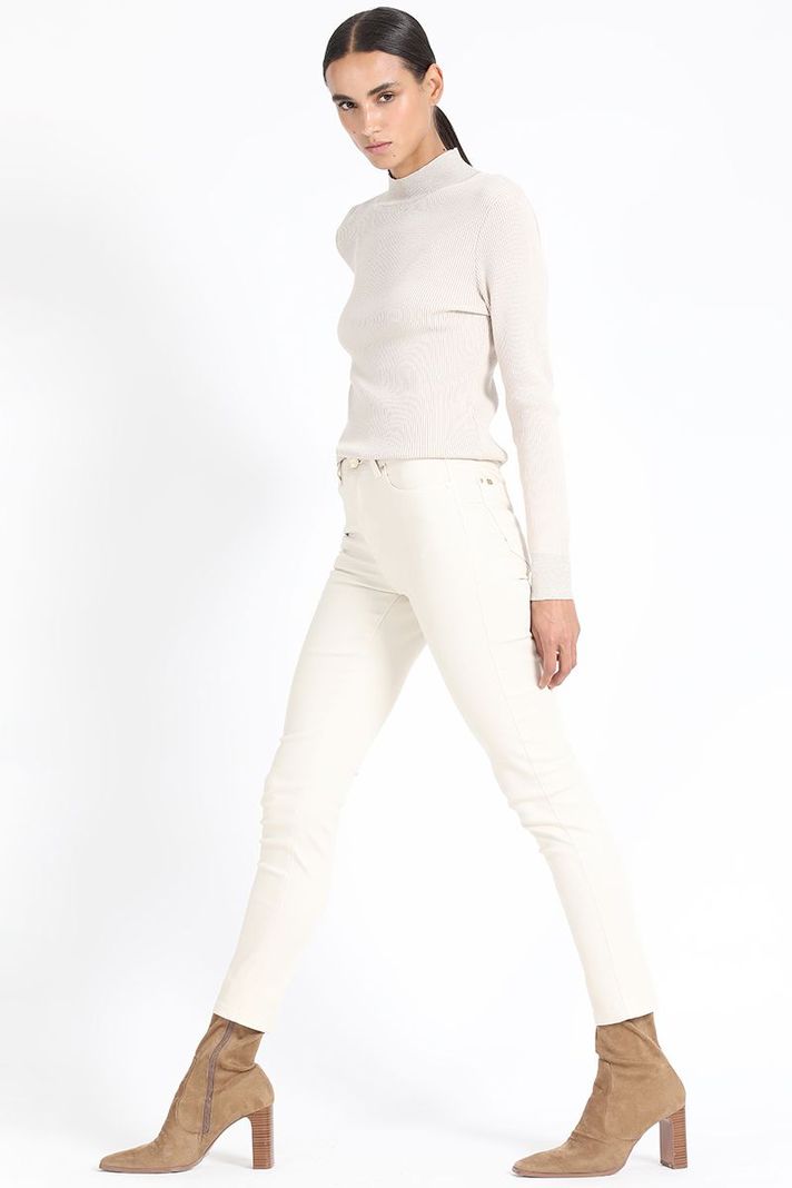 Pantalon  Skinny Tiro Medio, Masilla Liola-1
