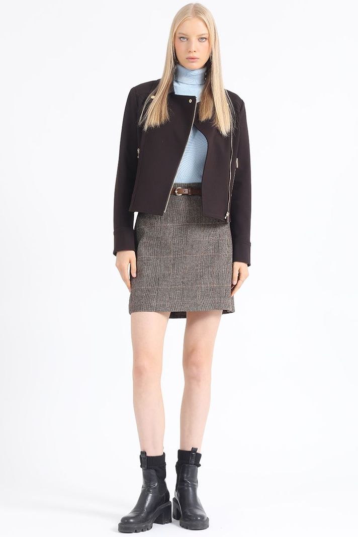 Chaqueta Biker, Chocolate Liola-1